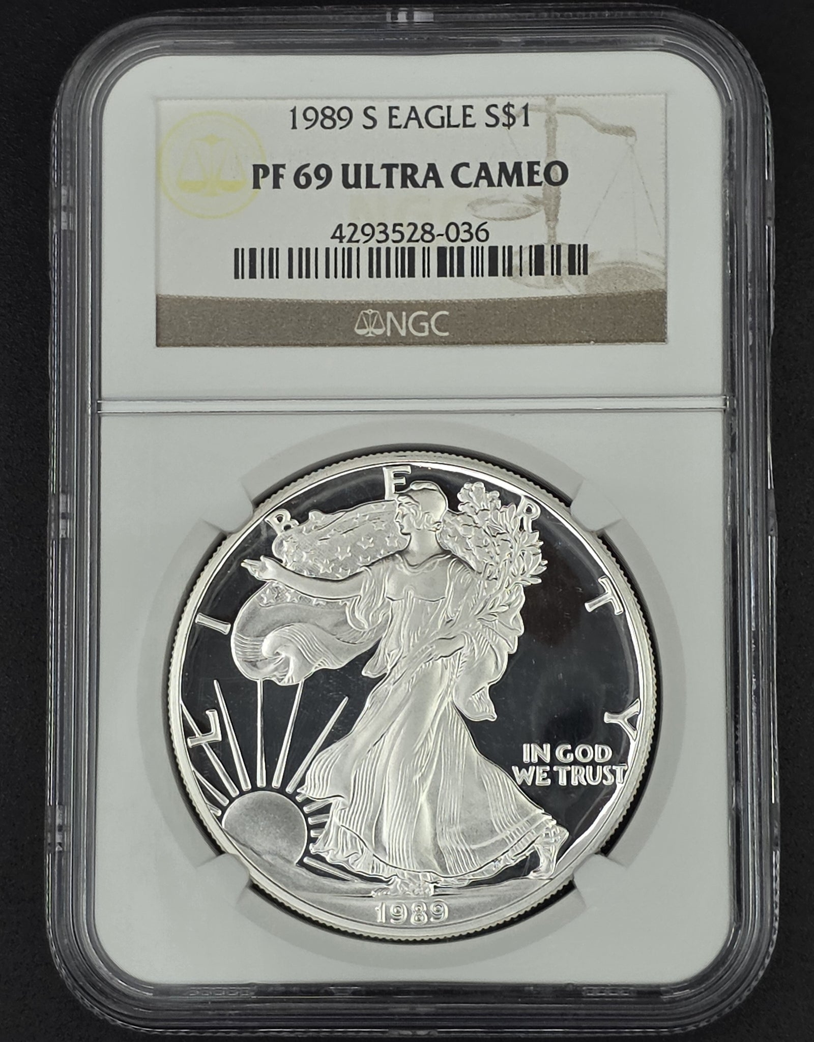 1989 American Silver Eagle NGC PF69 - 1 oz .999 Fine Silver