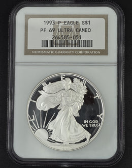 1993 American Silver Eagle NGC PF69 - 1 oz .999 Fine Silver
