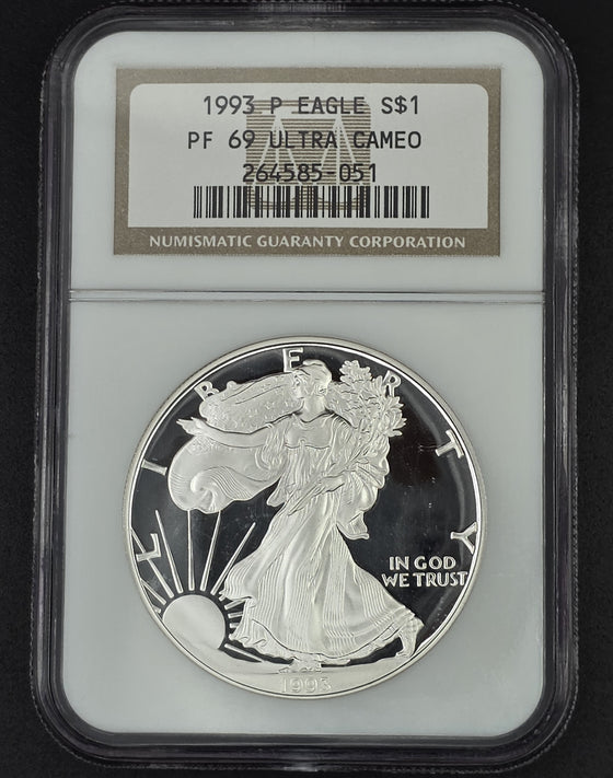 1993 American Silver Eagle NGC PF69 - 1 oz .999 Fine Silver