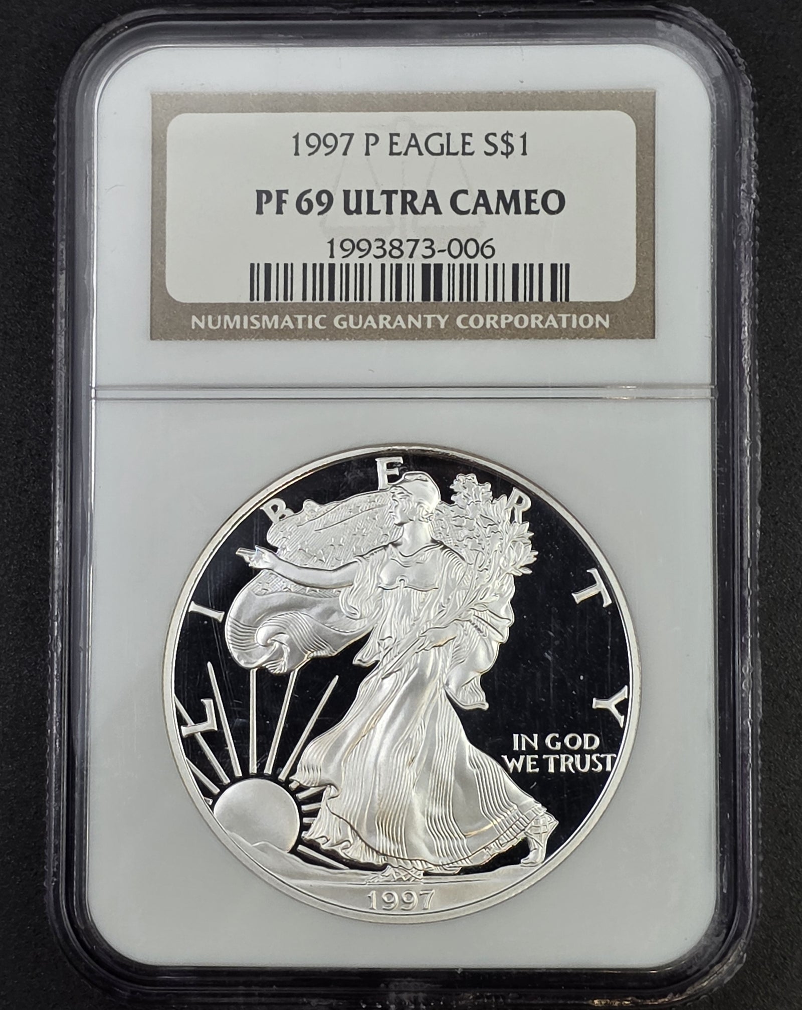 1997 American Silver Eagle NGC PF69 - 1 oz .999 Fine Silver