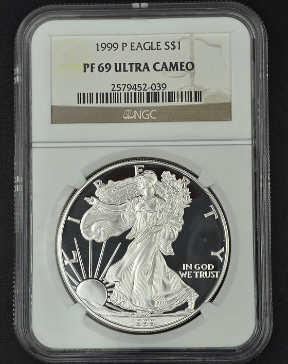 1999 American Silver Eagle NGC PF69 - 1 oz .999 Fine Silver