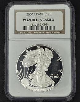 2000 American Silver Eagle NGC PF69 - 1 oz .999 Fine Silver