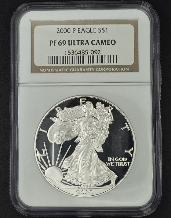 2000 American Silver Eagle NGC PF69 - 1 oz .999 Fine Silver
