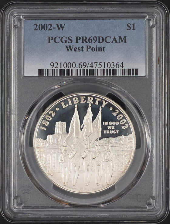 2002-W West Point Bicentennial Commemorative Silver Coin PCGS PF69 - .77 oz .900 Fine Silver