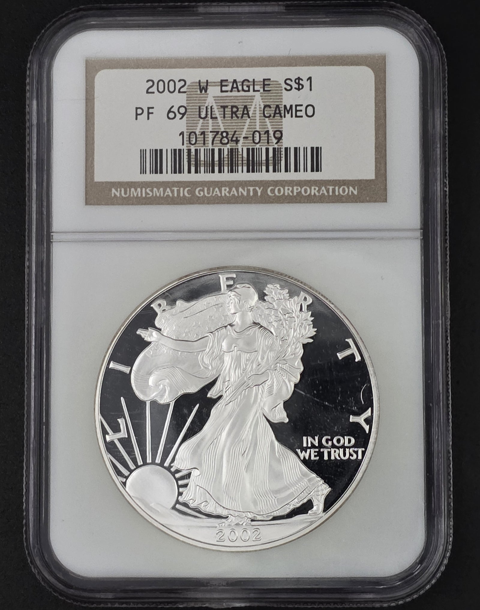 2002 American Silver Eagle NGC PF69 - 1 oz .999 Fine Silver