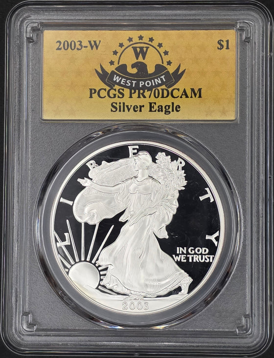 2003 American Silver Eagle Proof PCGS PR70 - 1 oz .999 Fine Silver