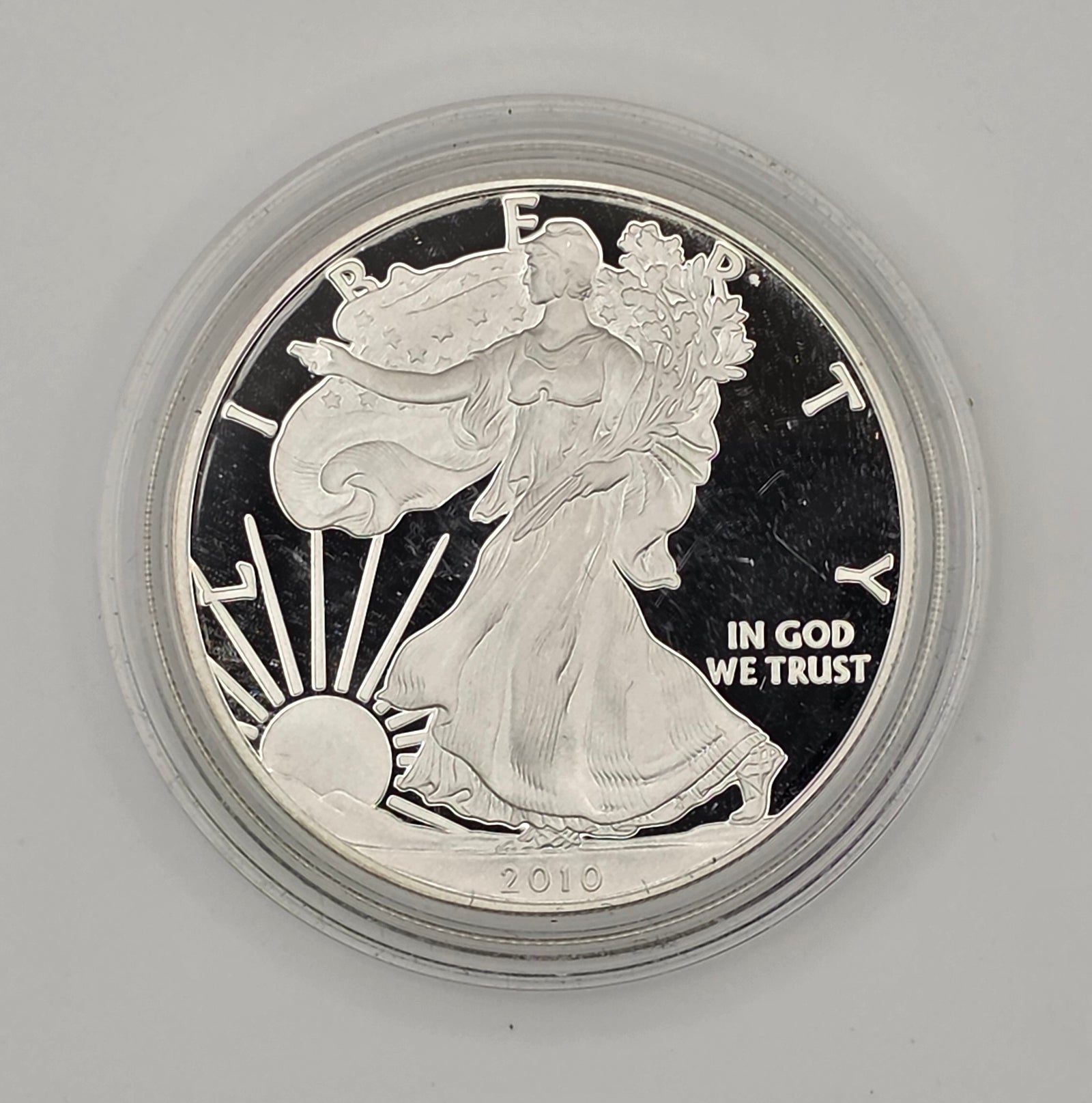 2010 American Silver Eagle Proof w/ Capsule — 1 oz .999 Fine Silver