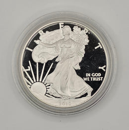 2010 American Silver Eagle Proof w/ Capsule — 1 oz .999 Fine Silver