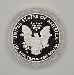 2010 American Silver Eagle Proof w/ Capsule — 1 oz .999 Fine Silver