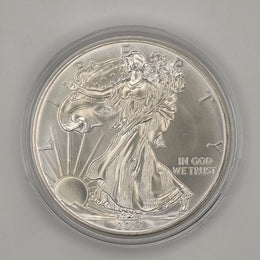 2012 American Silver Eagle (w/ Toning and Protective Capsule) — 1 oz .999 Fine Silver