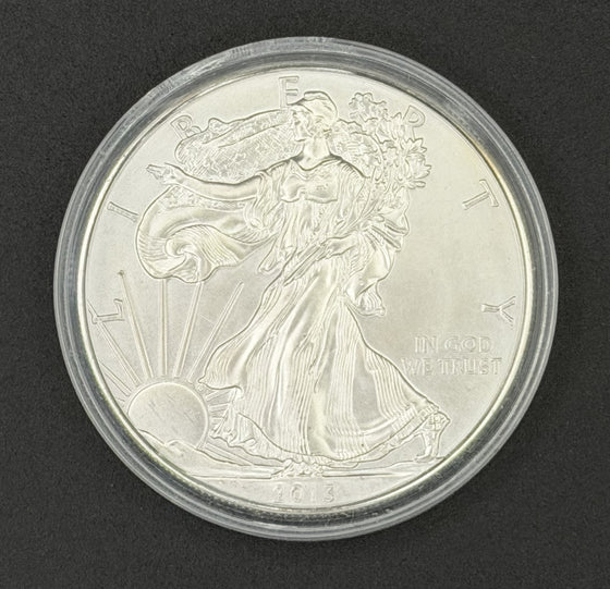 2013 American Silver Eagle w/ Capsule — 1 oz .999 Fine Silver