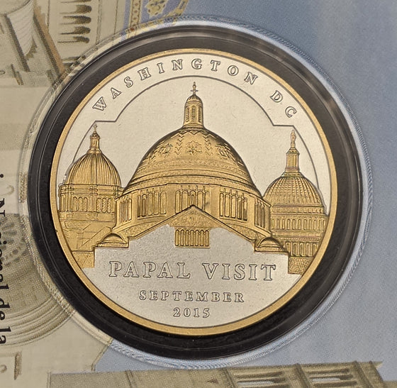 2015 Pope Francis U.S. Papal Visit Commemorative Silver Medal — 2 oz Fine Silver, #119/2500 w/ COA