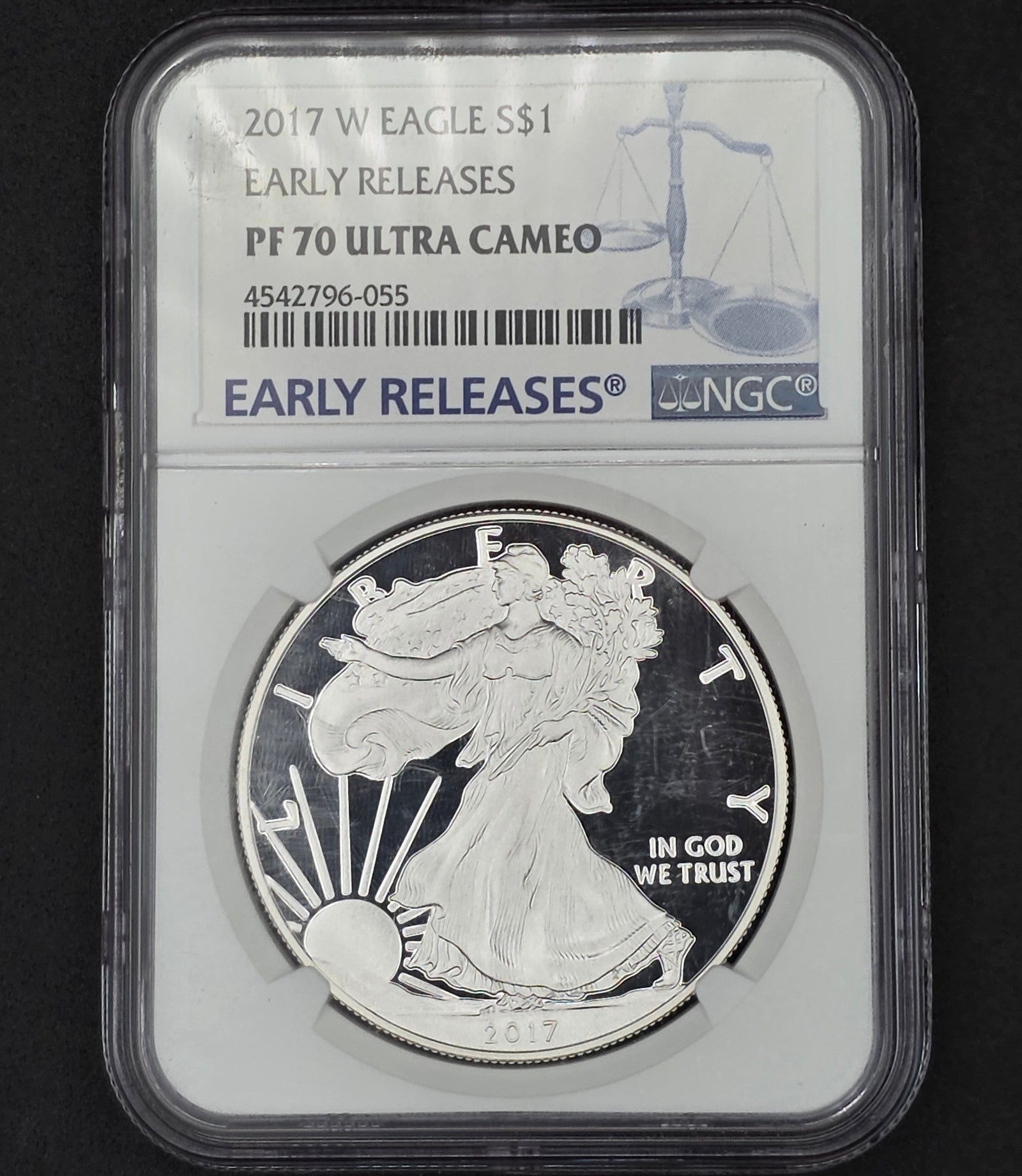 2017 American Silver Eagle NGC PF70 UCAM - 1 oz .999 Fine Silver