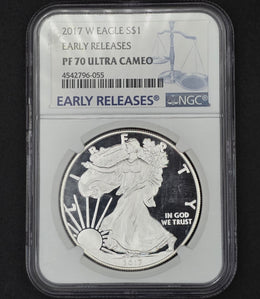 2017 American Silver Eagle NGC PF70 UCAM - 1 oz .999 Fine Silver