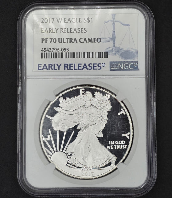 2017 American Silver Eagle NGC PF70 UCAM - 1 oz .999 Fine Silver