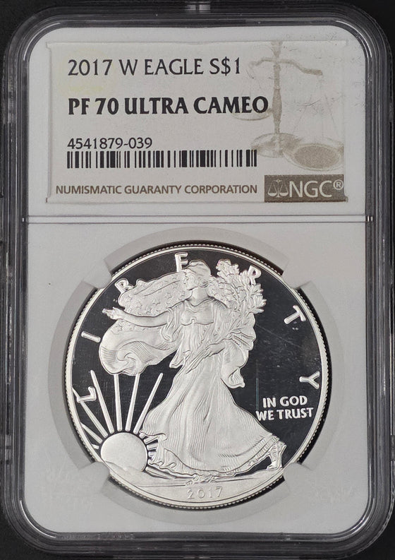 2017 American Silver Eagle Proof NGC PF70 - 1 oz .999 Fine Silver