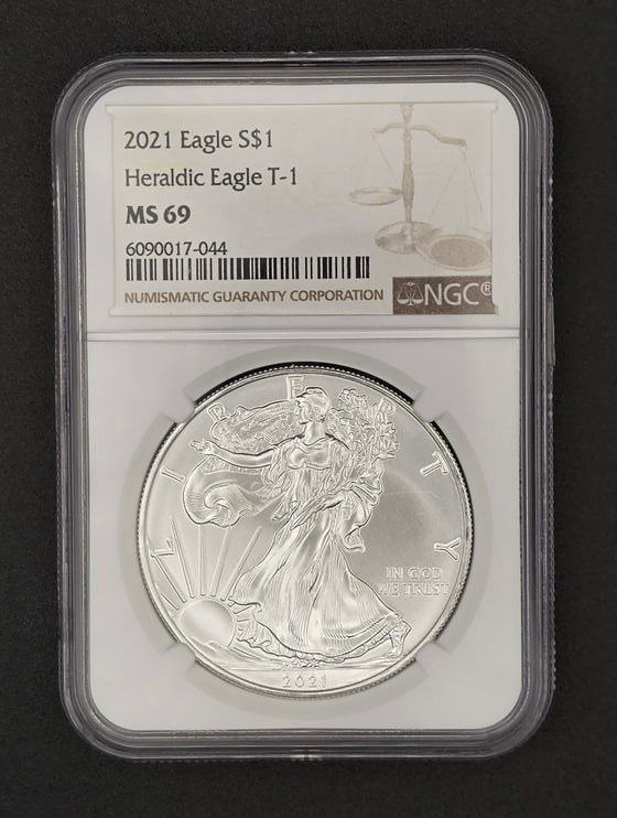 2021 American Silver Eagle NGC MS69 - 1 oz .999 Fine Silver