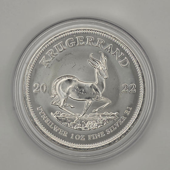 2022 South Africa Krugerrand w/ Protective Capsule — 1 oz .999 Fine Silver
