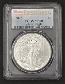 2023 American Silver Eagle PCGS MS70 - 1 oz .999 Fine Silver