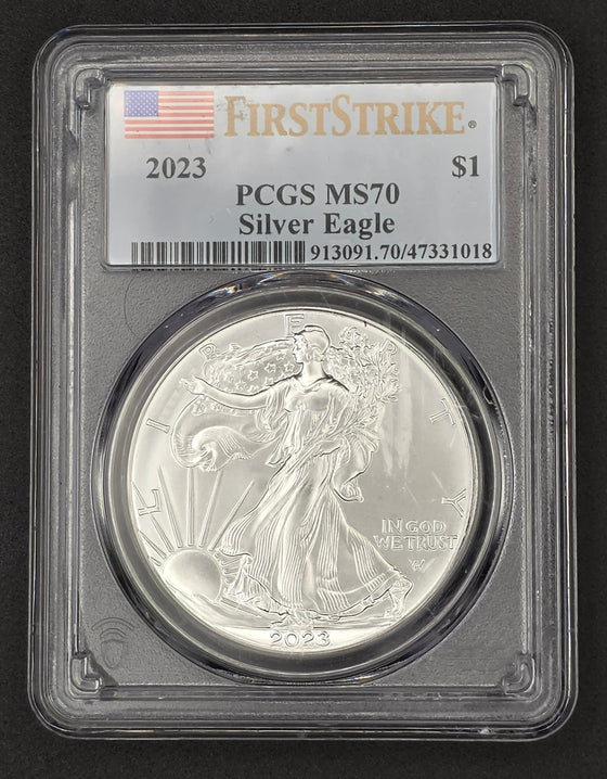 2023 American Silver Eagle PCGS MS70 - 1 oz .999 Fine Silver