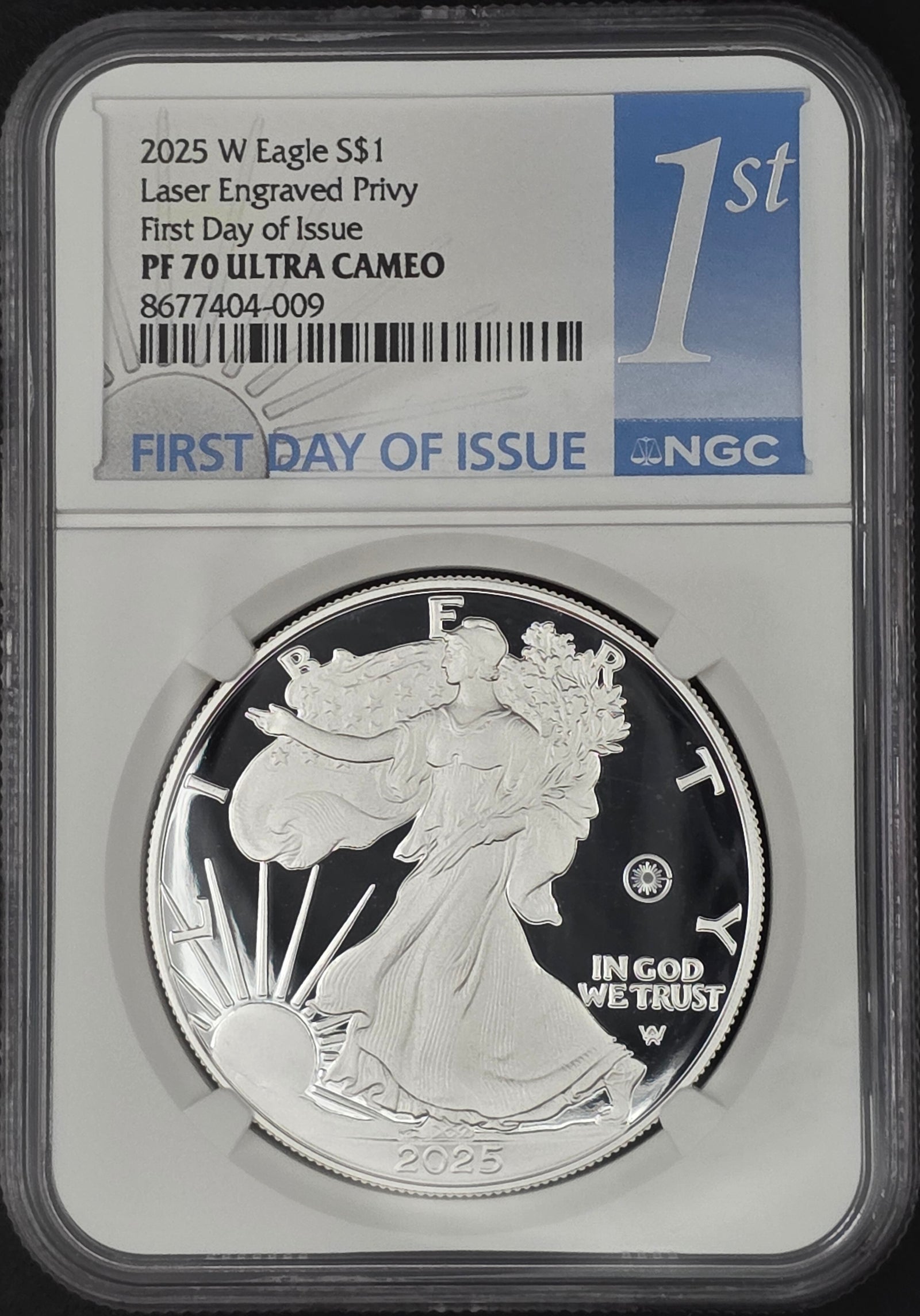 2025 American Silver Eagle Proof NGC PF70 - 1 oz .999 Fine Silver
