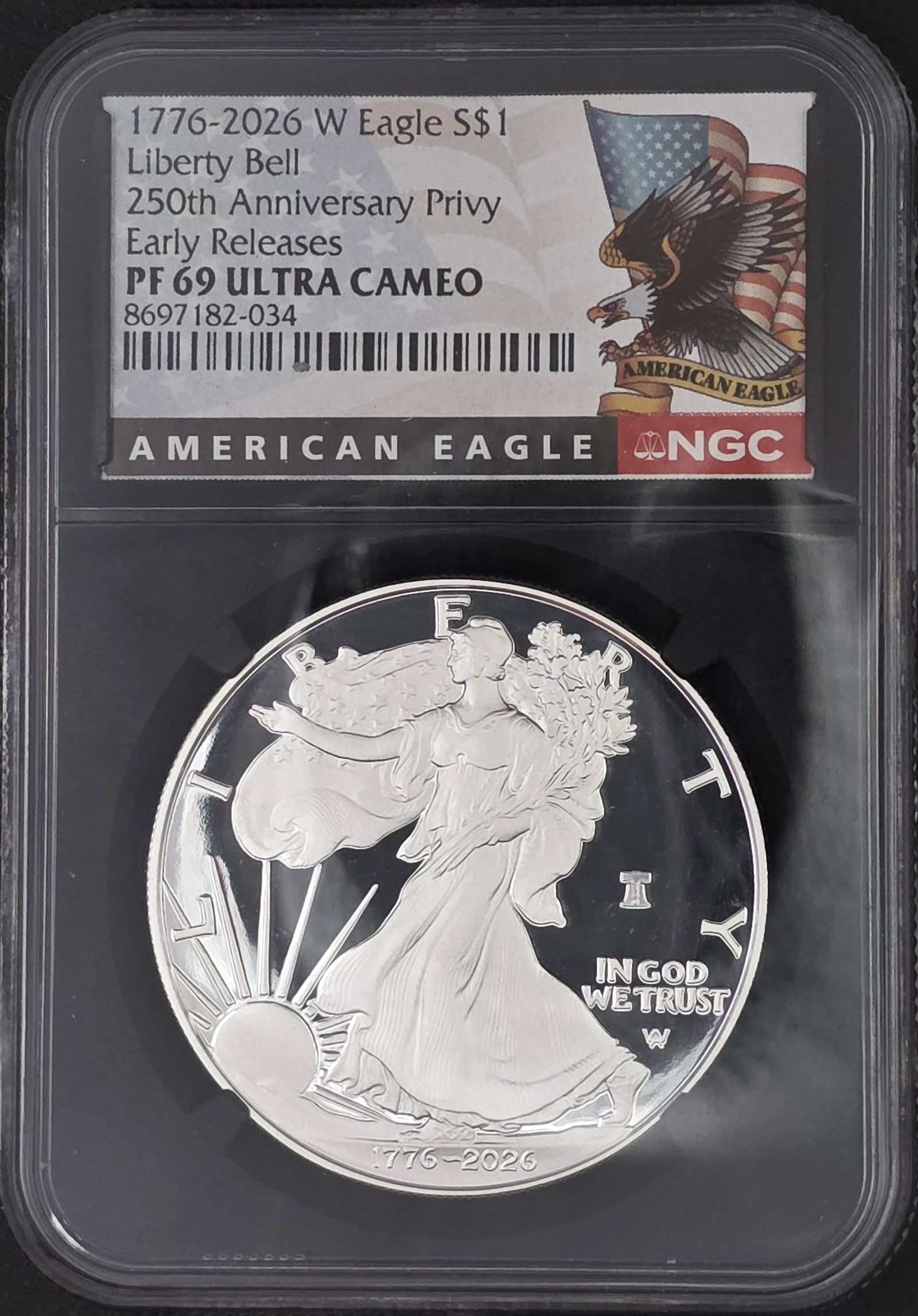 2026 American Silver Eagle Proof NGC PF69 - 1 oz .999 Fine Silver