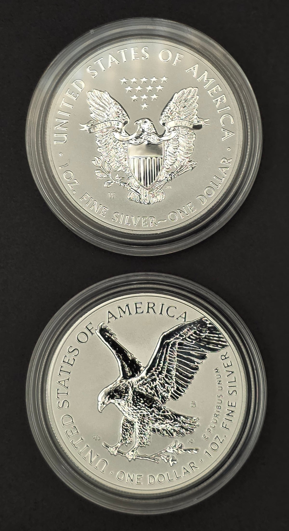 2021 American Silver Eagle Reverse Proof Set (Type 1 & Type 2 w/ OGP & COA) — 2 oz .999 Fine Silver