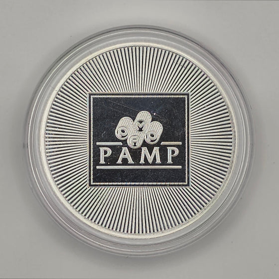 PAMP Suisse Silver w/ Protective Capsule - 1 Troy Ounce, .999 Pure