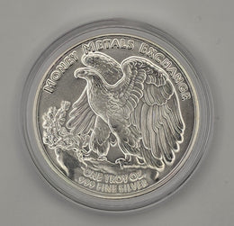 American Silver Eagle Tribute w/ Protective Capsule - .999 Pure Silver 1 Oz - 1 Troy Ounce, .999 Pure