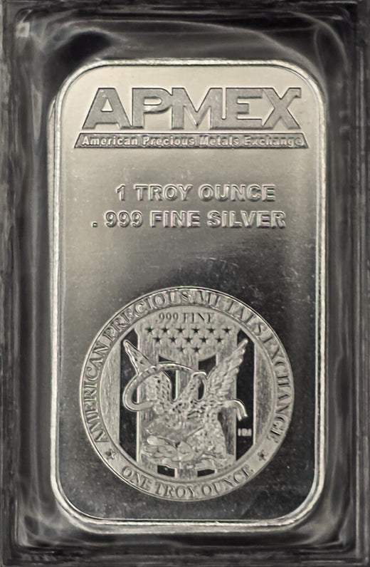 APMEX 1 oz Silver Bar - 1 oz .999 Fine Silver