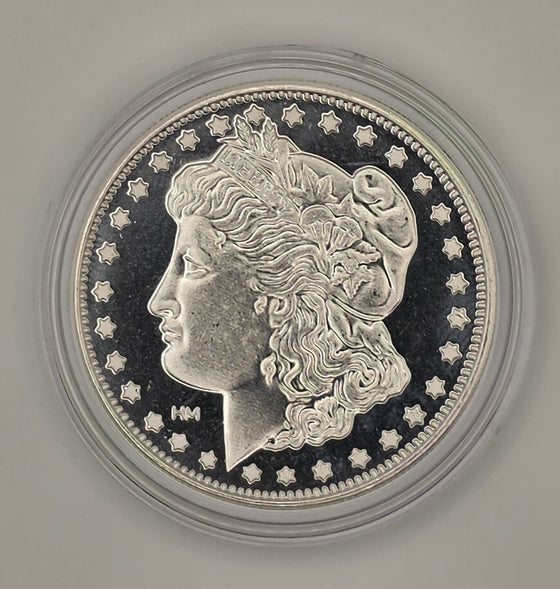 Highland Mint - Morgan Liberty 1 Oz Silver w/ Protective Capsule - 1 Troy Ounce, .999 Pure