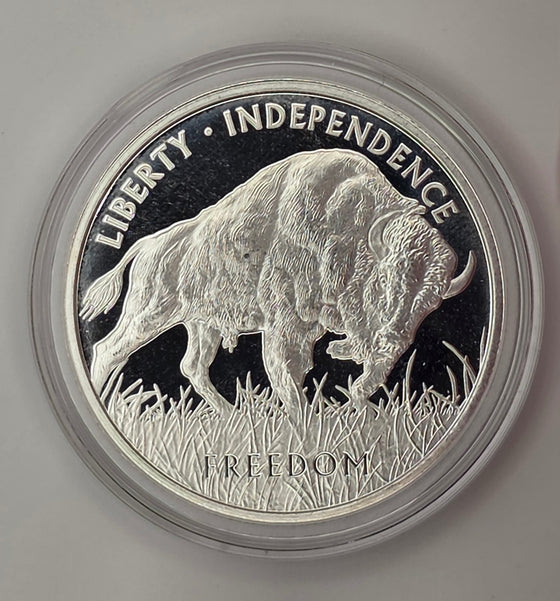 PAMP Suisse Buffalo Silver w/ Capsule - 1 Troy Ounce, .999 Pure