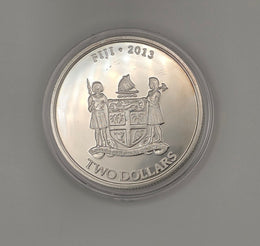 Slight Toning — Fiji Taku Hawksbill Turtle w/ Protective Capsule — 1 oz .999 Fine Silver