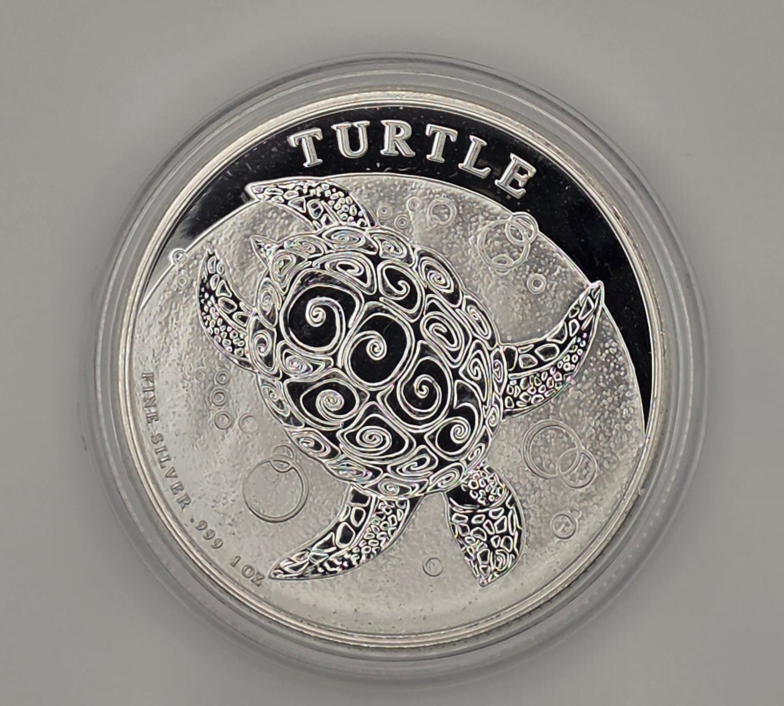 Tokelau Hawksbill Turtle w/ Protective Capsule — 1 oz .999 Fine Silver